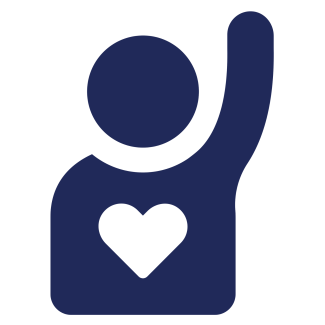 clip art person with a heart on their chest